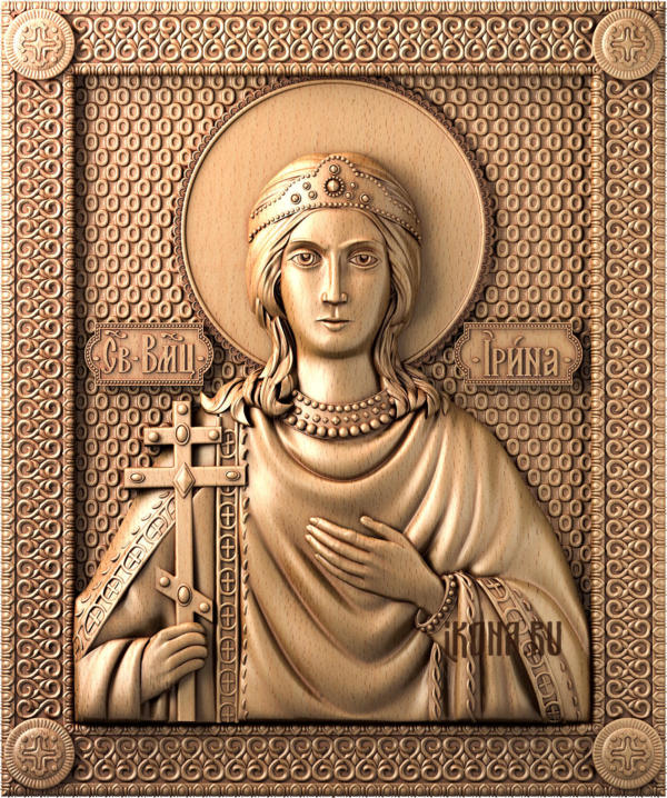 икона Святая Ирина, 300-250-40мм