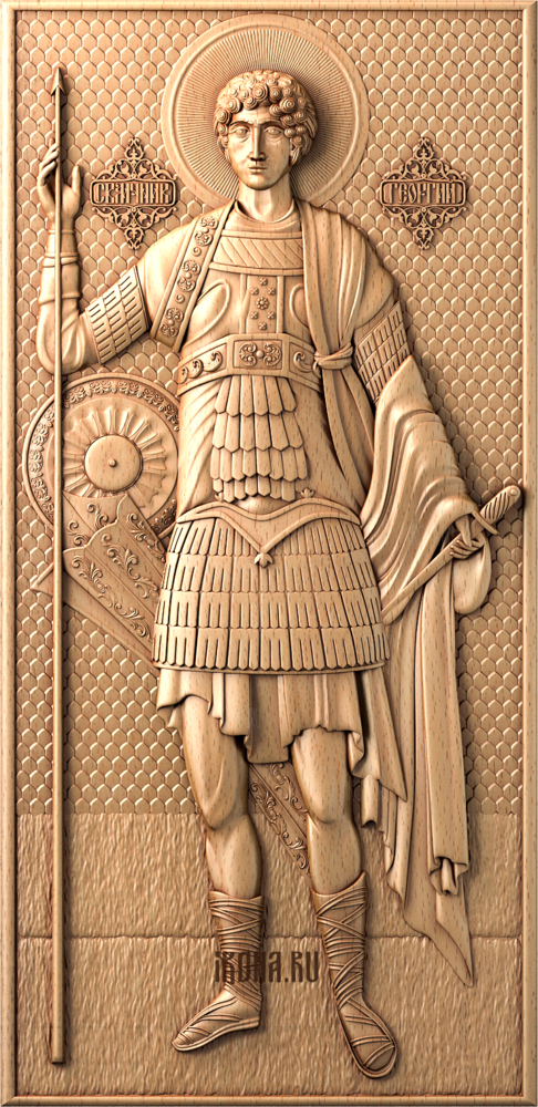 Святой Георгий, ростовая икона. 40-164-300