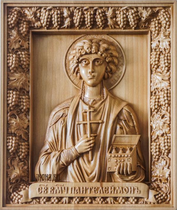 Икона Св. Пантелеймон, 250-300-40 мм